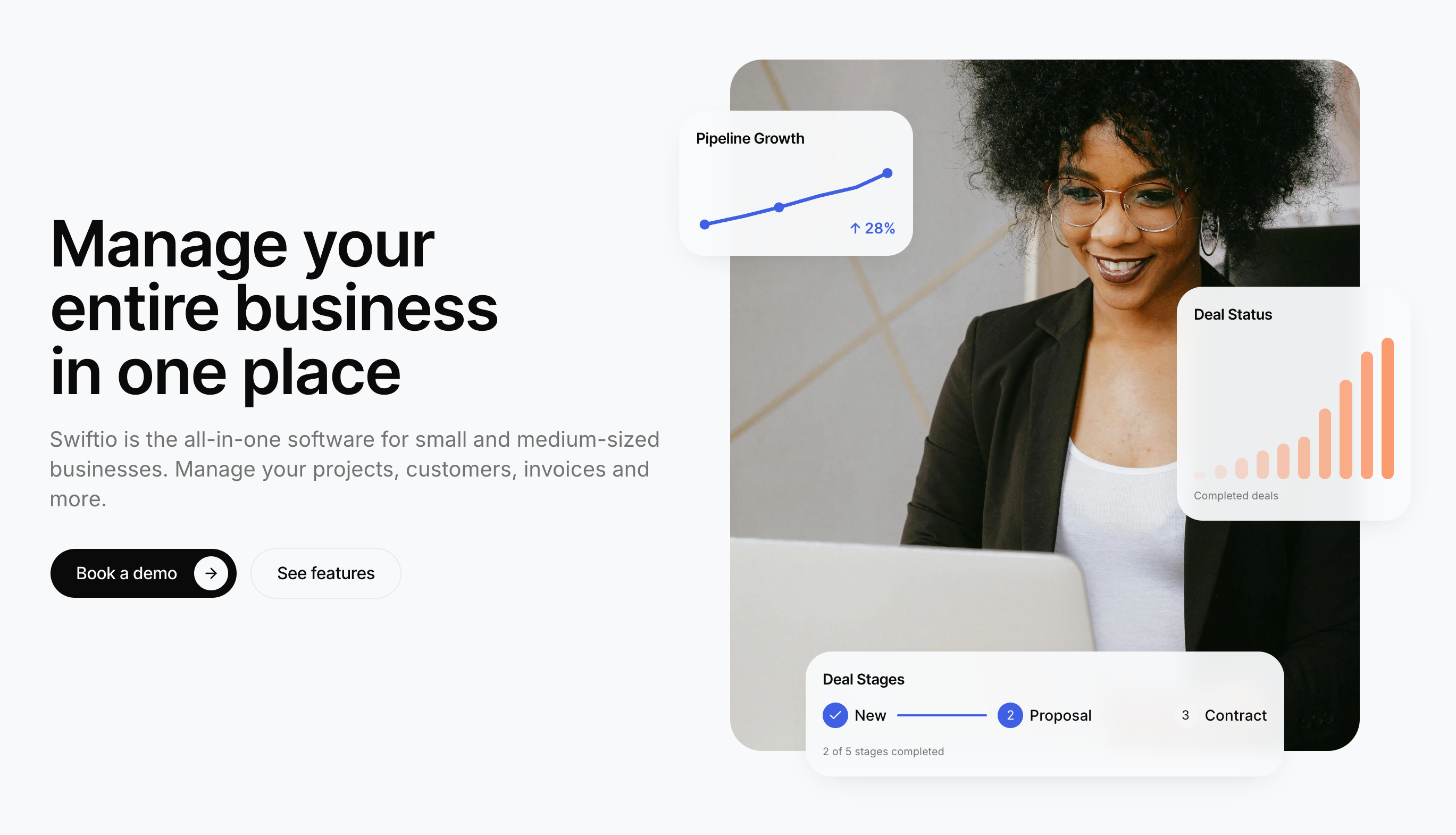 Swiftio | Everything to manage your business in one tool | Swiftio